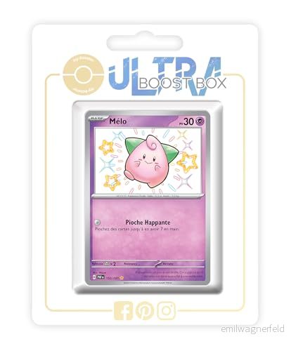 Mélo (Cleffa) 150/091 Shiny Ultraboost X Écarlate et Violet 4.5 Destinées de Paldea Box med 10 franska Pokémon kort 3701604931482