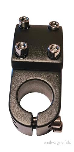 Aluminium BMX stam 50 mm längd 1 1/8 tum 22,2 mm, cykelstyrstam ny (svart) 4872363152872