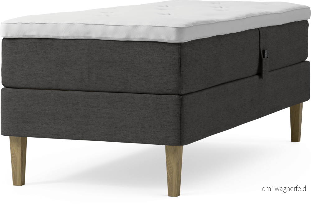 Delux Dream Ställbar säng, enkelsäng med bäddmadrass och sängben 43dKX