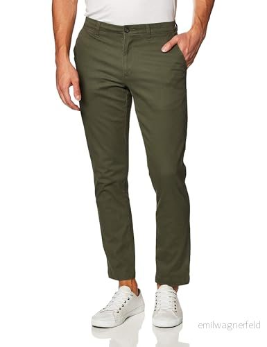 Amazon Essentials mäns slim fit casual stretch chinos byxa, oliv, 38 B x 32 L 191770606193