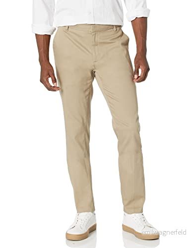 Amazon Essentials Herr Slim Fit Skrynkelbeständig platt framsida, stretch Chino byxa, solbränd, 32 B x 30 L 196433821685
