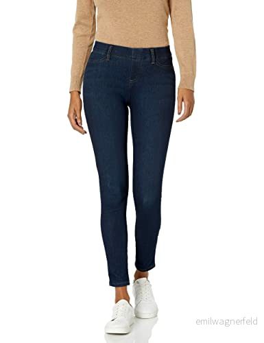 Amazon Essentials dam pull on stickad jegging (finns i plusstorlek), mörk tvätt, liten 191770732526