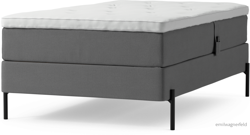 Delux Dream Ställbar säng, enkelsäng med bäddmadrass och sängben G6Wgk
