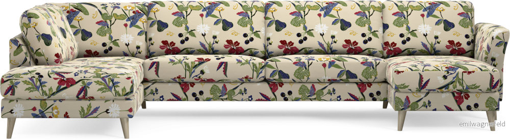 Bridge 3-sits soffa med divan vänster och schäslong höger 3MHaf