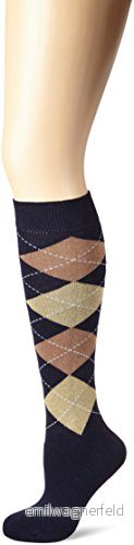 Pfiff 100322 Unisex ridstrumpa, rutig strumpa storlek 34, blå/beige 4032668136681