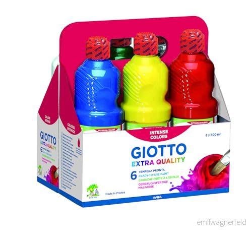 GIOTTO 533200 6 flaskor 500 ml färg 8000825997068