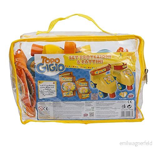 Grandi Giochi Topo Gigio Skridskoset med skydd, färg: orange/gul/ljusblå, TPU13000 8056379112662