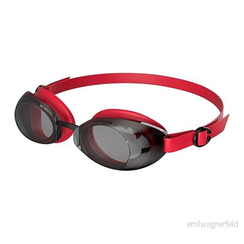 Speedo Unisex Jet 2.0 simglasögon Simma Förbättrad vision, matad röd/svart/rök, en storlek 5059937669137