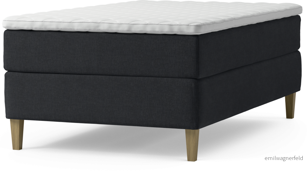 Delux Dream Kontinentalsäng, enkelsäng 120 cm med bäddmadrass och sängben XT6F7