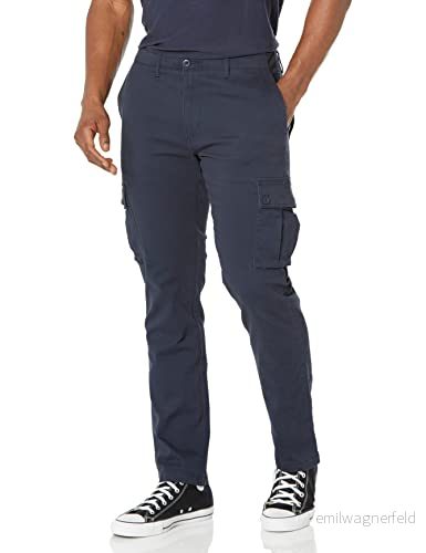 Amazon Essentials Men's Stretchiga cargobyxor med smal passform (finns i Big & Tall), Marinblå, 30W / 30L 191770912171