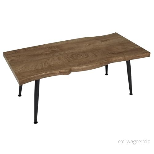 HOME DECO FACTORY HD7117 soffbord måltid möbel vardagsrum matrum, metall, svartträ, 100 x 38 49 cm 3664944302551