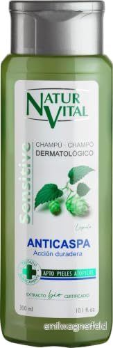 NaturVital Champú Sensitive Anticaspa Dermatológico Sin Parabenos 300 ml 8414002072927