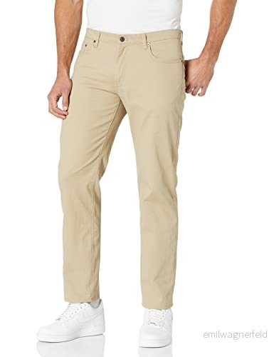 Amazon Essentials Herr rak passform 5 ficka stretch twillbyxa, kaki brun, 38 B x 32 L 193548640095