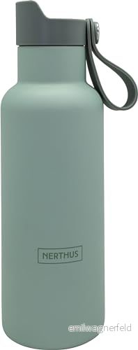 NERTHUS Dubbelflaska Vägg Sport Plug Click 500 ml Kaki 8436588856906