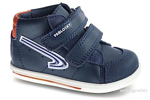 Pablosky Leader Tech blå unisex babyskor med snapback, Blå, 20 EU 8445543233041
