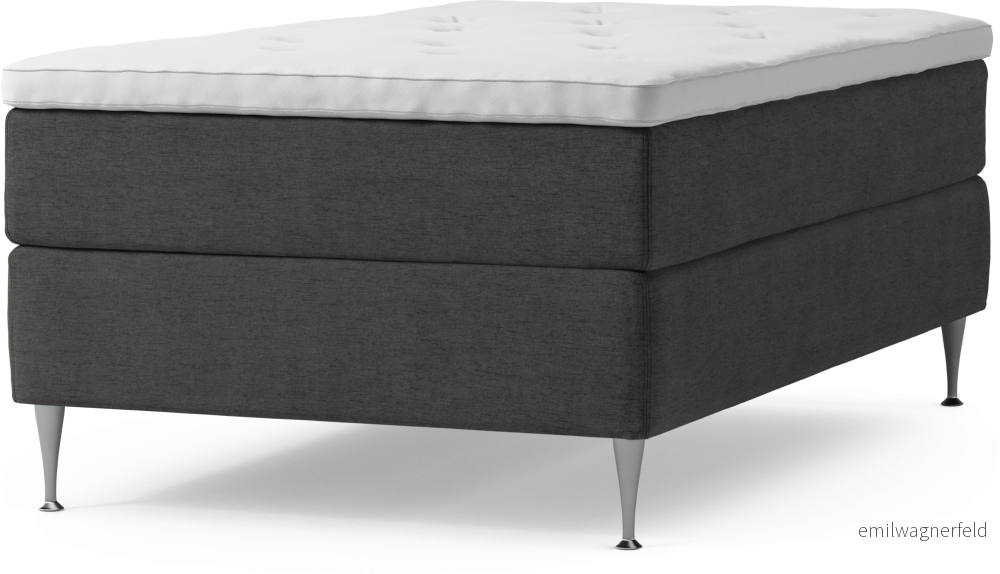 Delux Dream Kontinentalsäng, enkelsäng 120 cm med bäddmadrass och sängben N2EIS