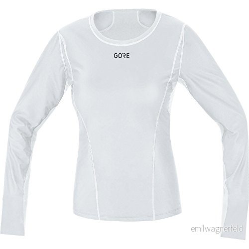 GORE WEAR Vindtät långärmad undertröja för damer, Passar alla sporter, WINDSTOPPER, 38, Ljusgrå/Vit 4017912048712