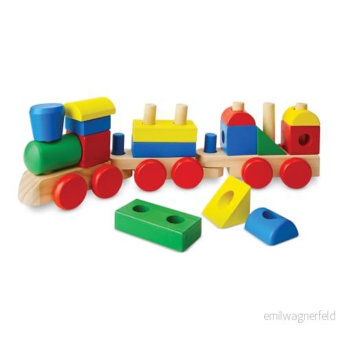 Melissa & Doug Staplingståg , Utvecklingsleksak Motoriska färdigheter Problemlösning 2+ Present till flicka eller pojke 69141739163