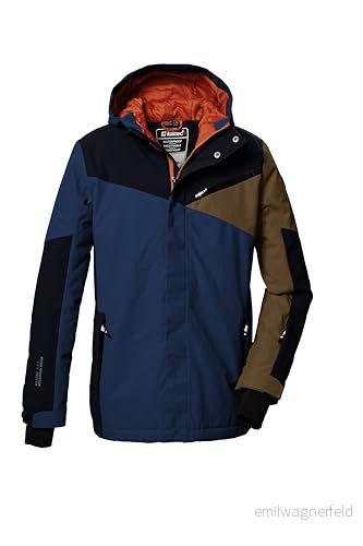 Killtec Ksw 387 Bys Ski Jckt skidor/funktionell jacka med huva och snöskydd, mörkstålblå, 152 för barn, Mörkblå stål, 4066224578806
