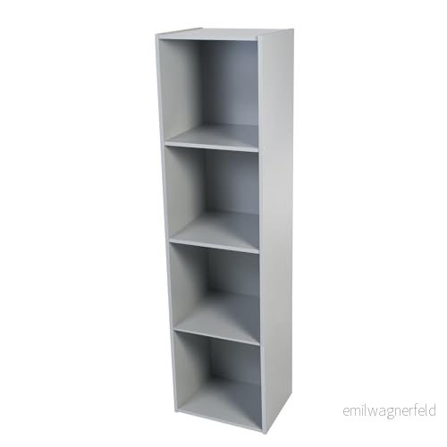 Iris Ohyama, Multifunktionella möbler / Barnmöbler i trä Hylla för leksaker och böcker Barngarderob, modulär design, sovrum, skola, danssal Kids cube shelf KCX 4 Grå 8716382204562
