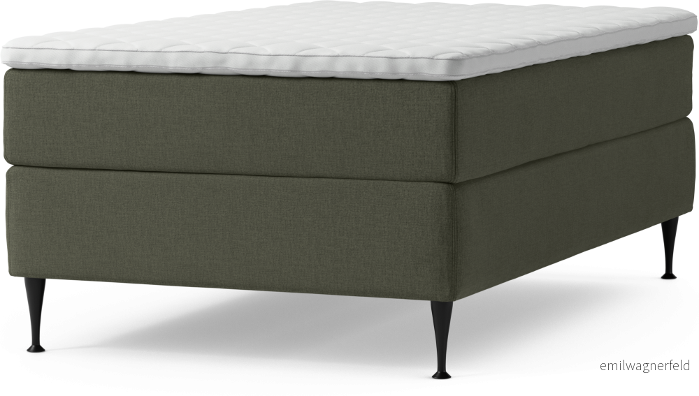 Delux Dream Kontinentalsäng, enkelsäng 120 cm med bäddmadrass och sängben ntBdO