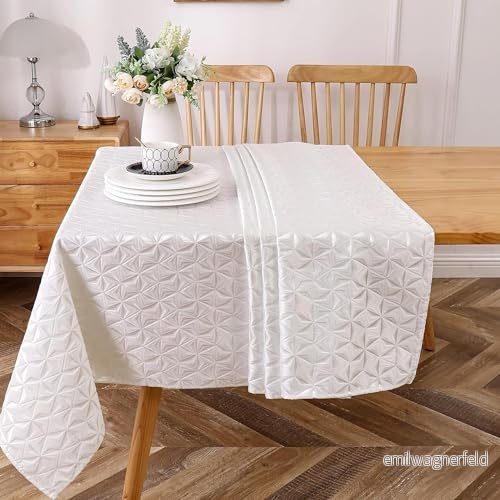 Majestätiska presentartiklar polyesterdukar för rektangulära bord (70/120) TC1360 Jacquard utsökt silvertryck fåll stygn matbord skydd dekorativ tvättbar bordsduk kök, matsal 840842136617
