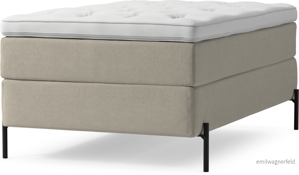 Delux Dream Kontinentalsäng, enkelsäng 120 cm med bäddmadrass och sängben pnj7c