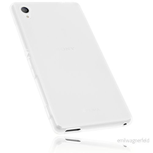 mumbi Fodral kompatibelt med Sony Xperia M4 Aqua mobiltelefonfodral mobilskal, transparent vit 4251077230364