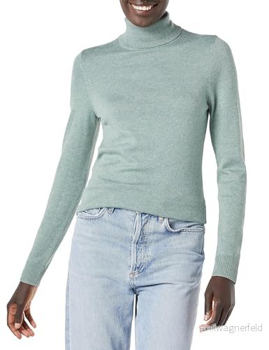 Amazon Essentials Women's Lätt långärmad tröja med polokrage klassisk passform (finns i plusstorlek), Salviagrön ljung, XL 195111563367