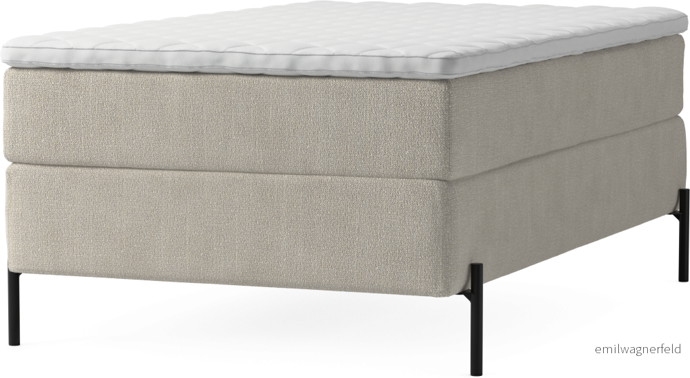 Delux Dream Kontinentalsäng, enkelsäng 120 cm med bäddmadrass och sängben VflTH