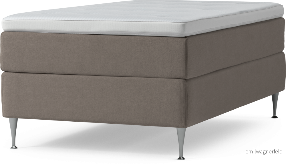 Delux Dream Kontinentalsäng, enkelsäng 120 cm med bäddmadrass och sängben HqNN4