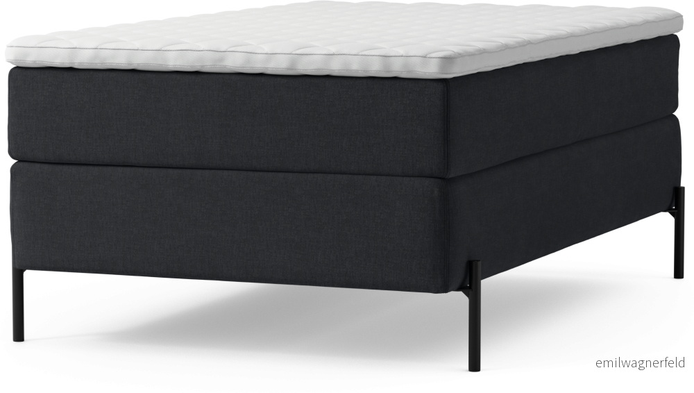 Delux Dream Kontinentalsäng, enkelsäng 120 cm med bäddmadrass och sängben WLFCZ