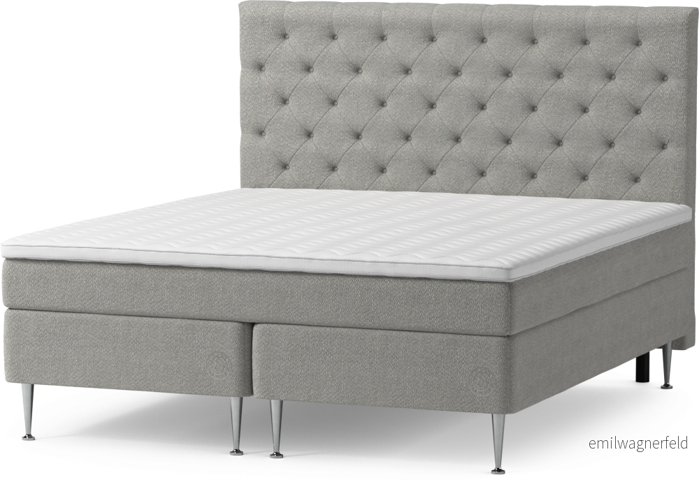 Asperö Comfort Kontinentalsäng, dubbelsäng med bäddmadrass Comfort och sängben ptMNo