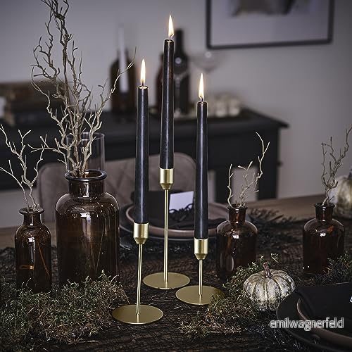 Ginger Ray Halloween guld metall middag ljusstakehållare bordsdekorationer 3 pack 5056567040596