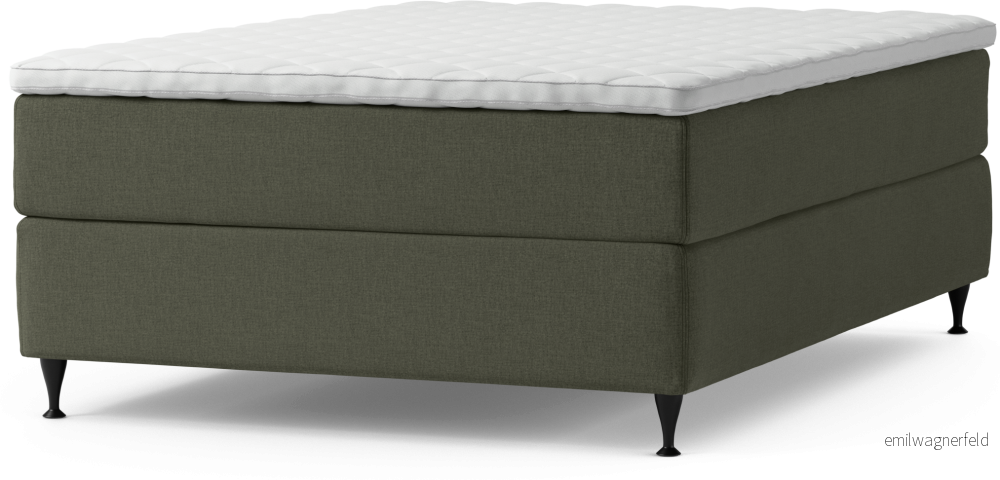 Delux Dream Kontinentalsäng, enkelsäng 140 cm med bäddmadrass och sängben cOsyg