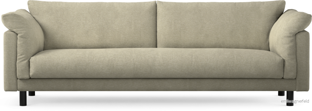 Cherrie 4-sits soffa, hel dyna, fast klädsel HcIL6