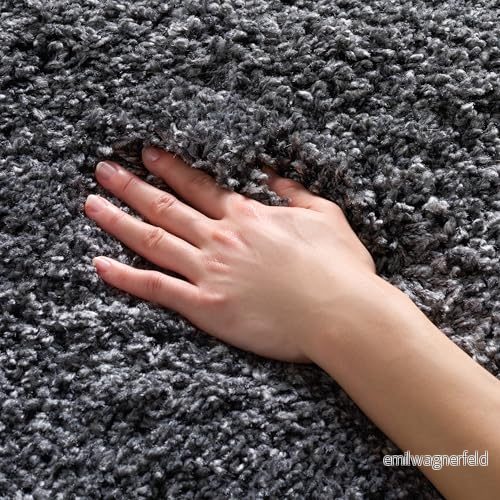 Safavieh Shaggy matta, SG151, vävd polypropylen, mörkgrå, 120 x 180 cm 683726389958