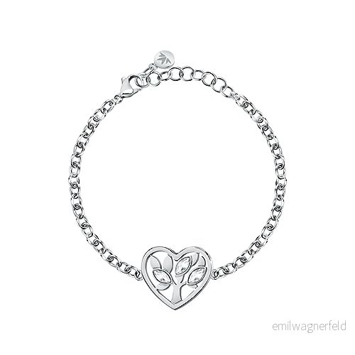 Morellato Kvinnors kapsel Vita kollektion armband i stål, akvamarin SAUD09, One Size, Legerat stål 8033288989387