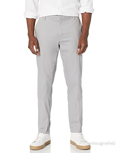Amazon Essentials Herr Slim Fit Skrynkelbeständig platt framsida, stretch Chino byxa, grå, 30 B x 34 L 196433819682