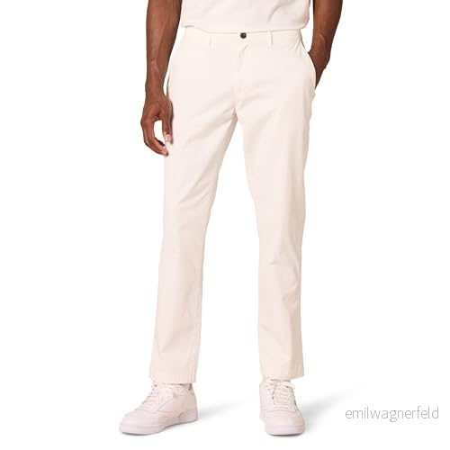 Amazon Essentials chinos för män, bekväm, tvättad stretch, sportigt snitt, vit, 42 W/30 L 193548114442