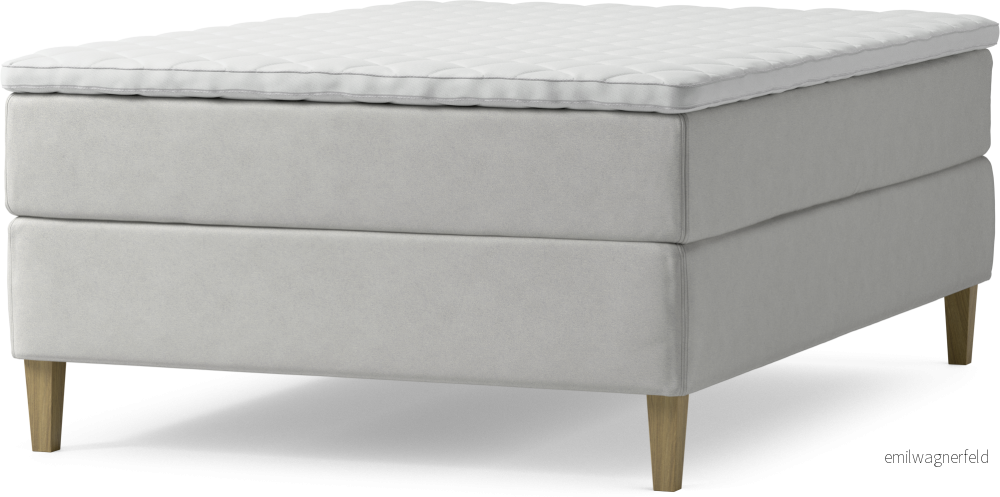 Delux Dream Kontinentalsäng, enkelsäng 140 cm med bäddmadrass och sängben 2Ubif
