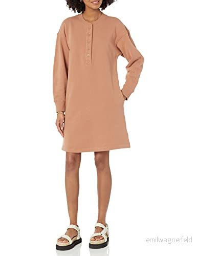 Amazon Essentials stickad Henley sweatshirt för kvinnor (finns i plusstorlek), ljusbrun, medium 196433796310