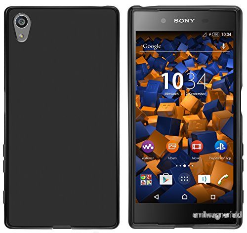 mumbi skyddsskal för Sony Xperia Z5 skal, Z5, svart 4251077242466