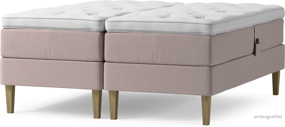 Delux Dream Ställbar säng, dubbelsäng med bäddmadrass och sängben 075QG