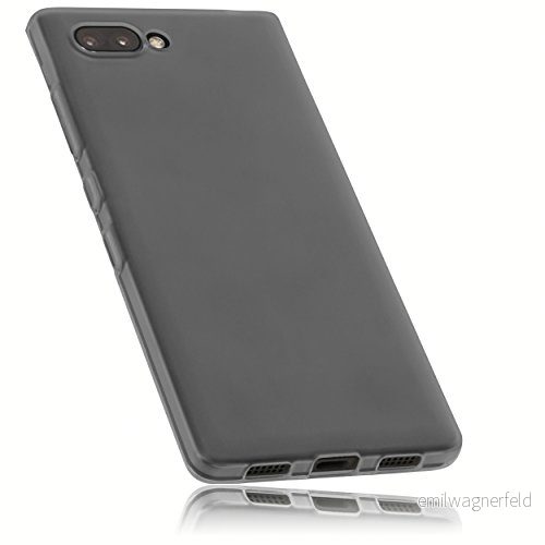mumbi skal kompatibel med BlackBerry Key2 mobiltelefon fodral mobilskal, transparent svart 4251077295264