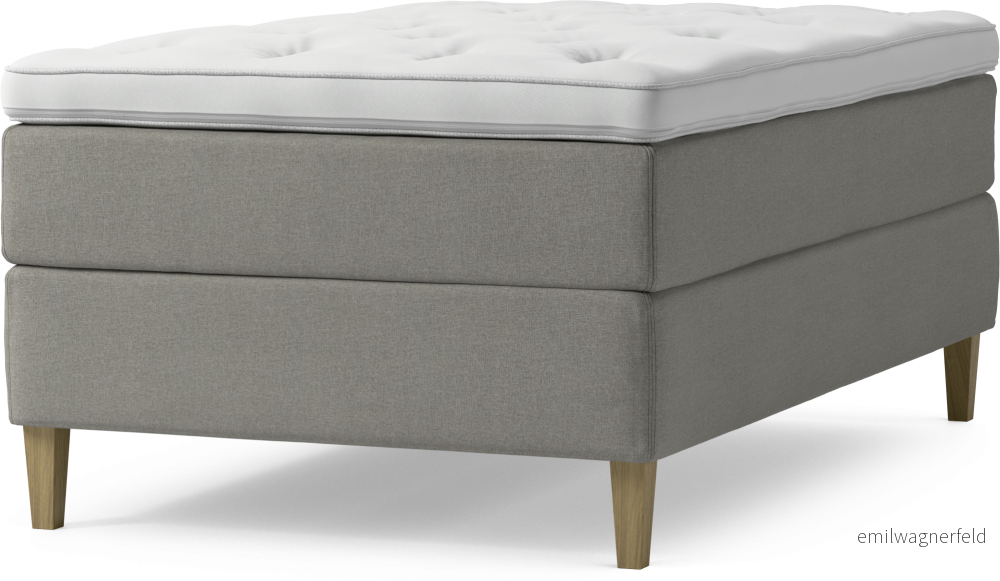Delux Dream Kontinentalsäng, enkelsäng 120 cm med bäddmadrass och sängben IMIcZ