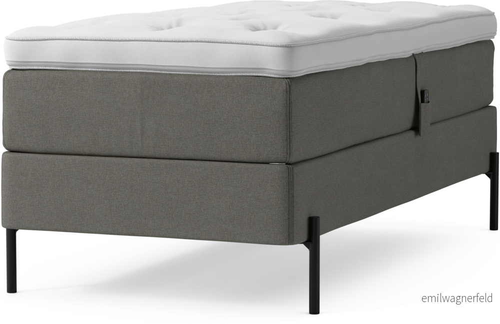 Delux Dream Ställbar säng, enkelsäng med bäddmadrass och sängben hNM8w
