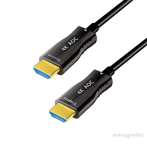 LogiLink CHF0102 HDMI anslutningskabel AOC (Active optisk kabel), 4K/60 Hz, svart, 20 m 4052792063240