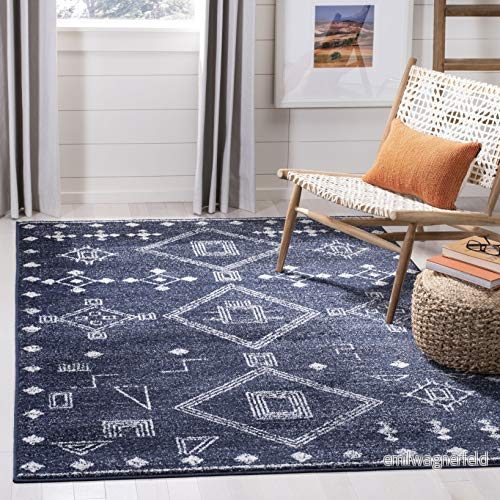 Safavieh Adirondack kollektion ADR207C område matta vintage 5'1" x 7'6" Navy/Silver 889048616899