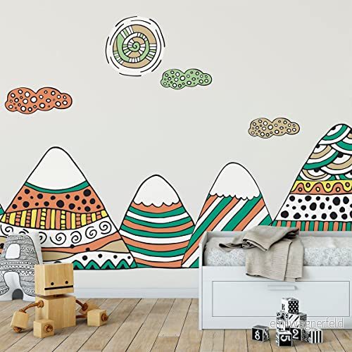 Ambiance Sticker Barnklistermärken skandinaviska berg achika 120 x 180 cm 5415231627356